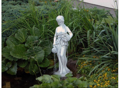Figurine de jardin "Mme Fontaine" 78cm figurine de bassin en pierre coulée de personnes